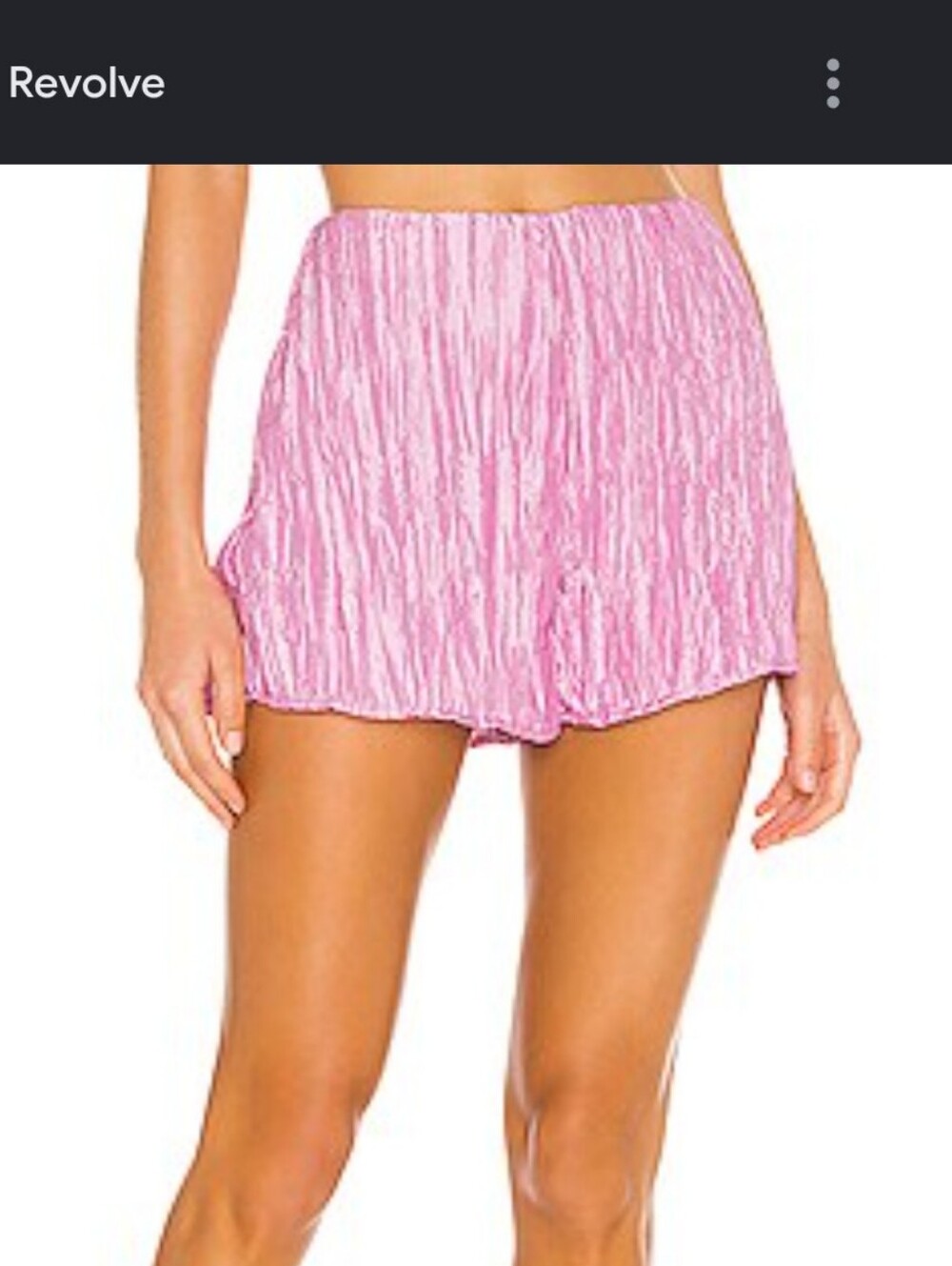 Lovers + Friends Pink Crinkled Alden Shorts